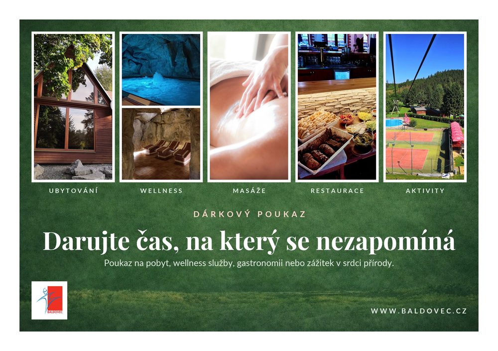 Ukázka dárkového poukazu Baldovec Resort
